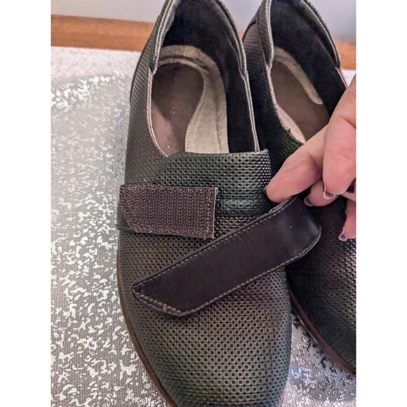 Naot Wind Shoes Womens 37 (6-6.5) Rattlesnake Loafers Brown Iridescent Leather - Picture 4 of 11